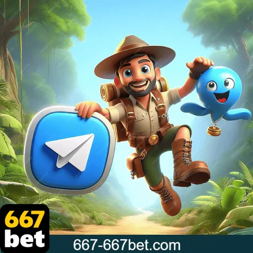 Imagem promovendo o canal oficial da 667BET no Telegram